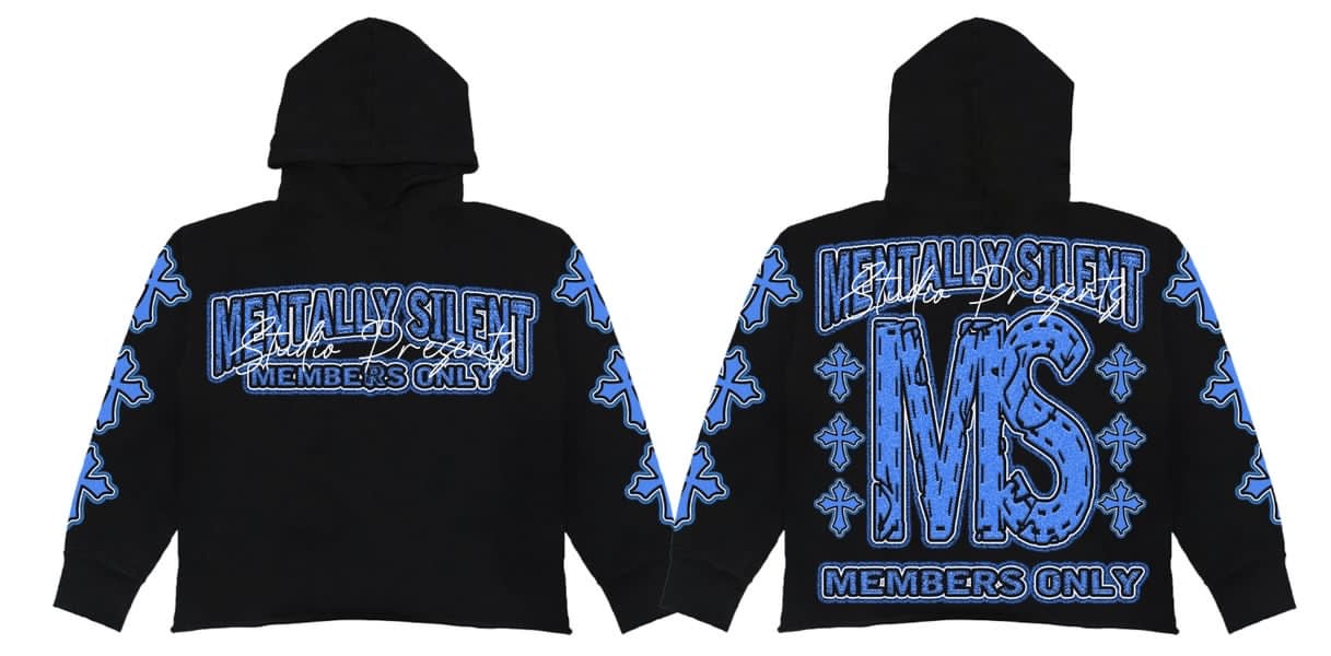 MS Members Only Cropped Hoodie & Stacked sweats set