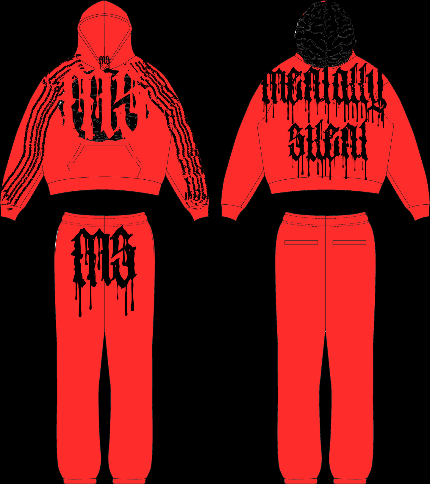 MS Red & Black Tracksuit